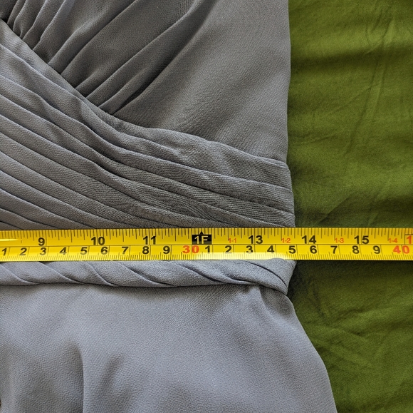 Jenny Yoo Adeline Peri Blue Gray Style 1781 Maxi Dress Size 6 - Picture 9 of 13